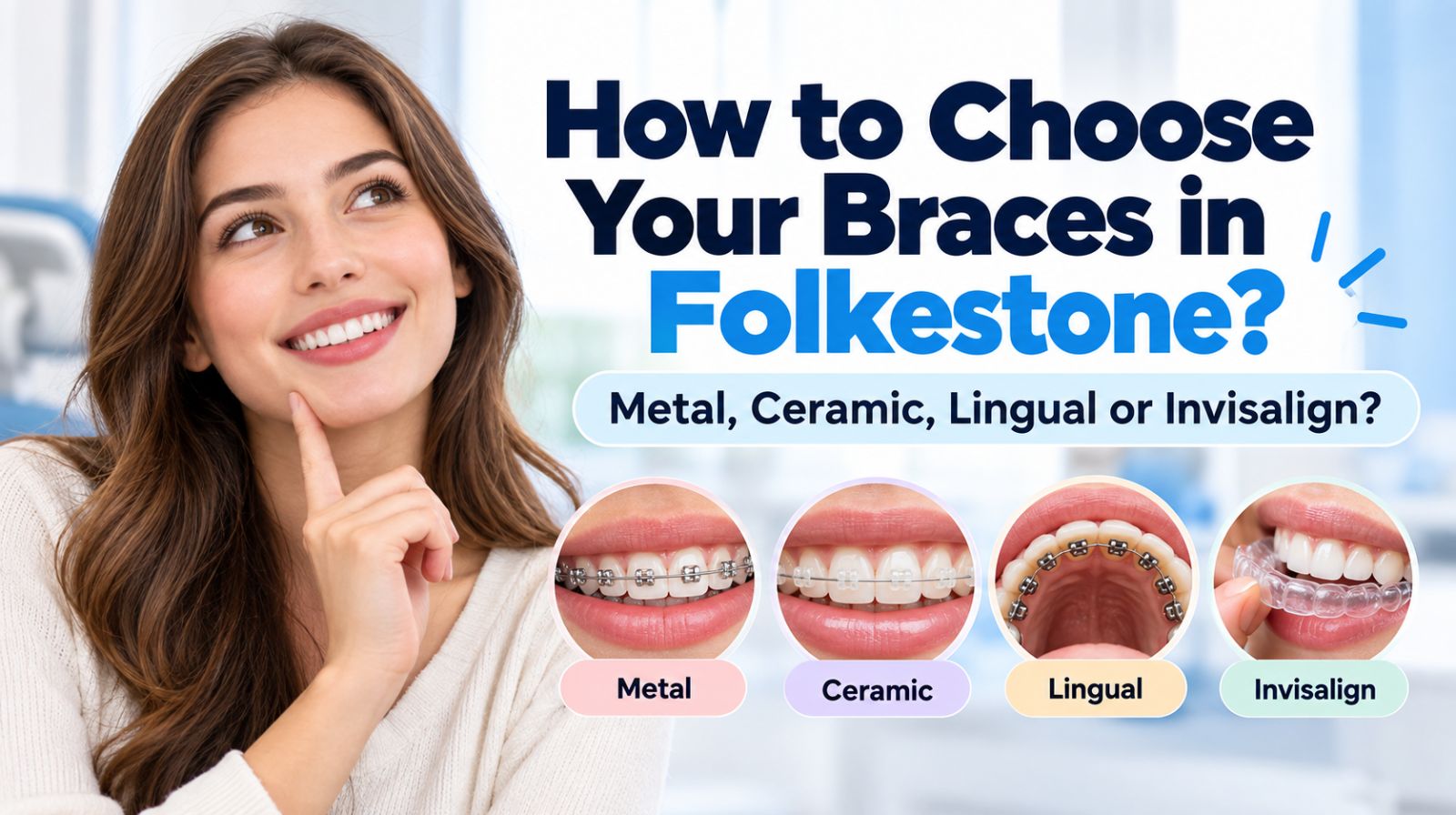 How to Choose Your Braces in Folkestone: Metal, Ceramic, Lingual or Invisalign?